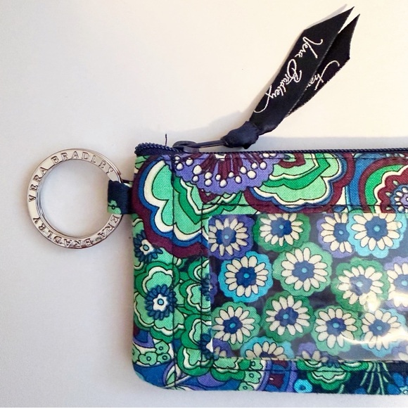 Vera Bradley Zip ID Case in the retired "Rhythm & Blues" - Picture 3 of 4
